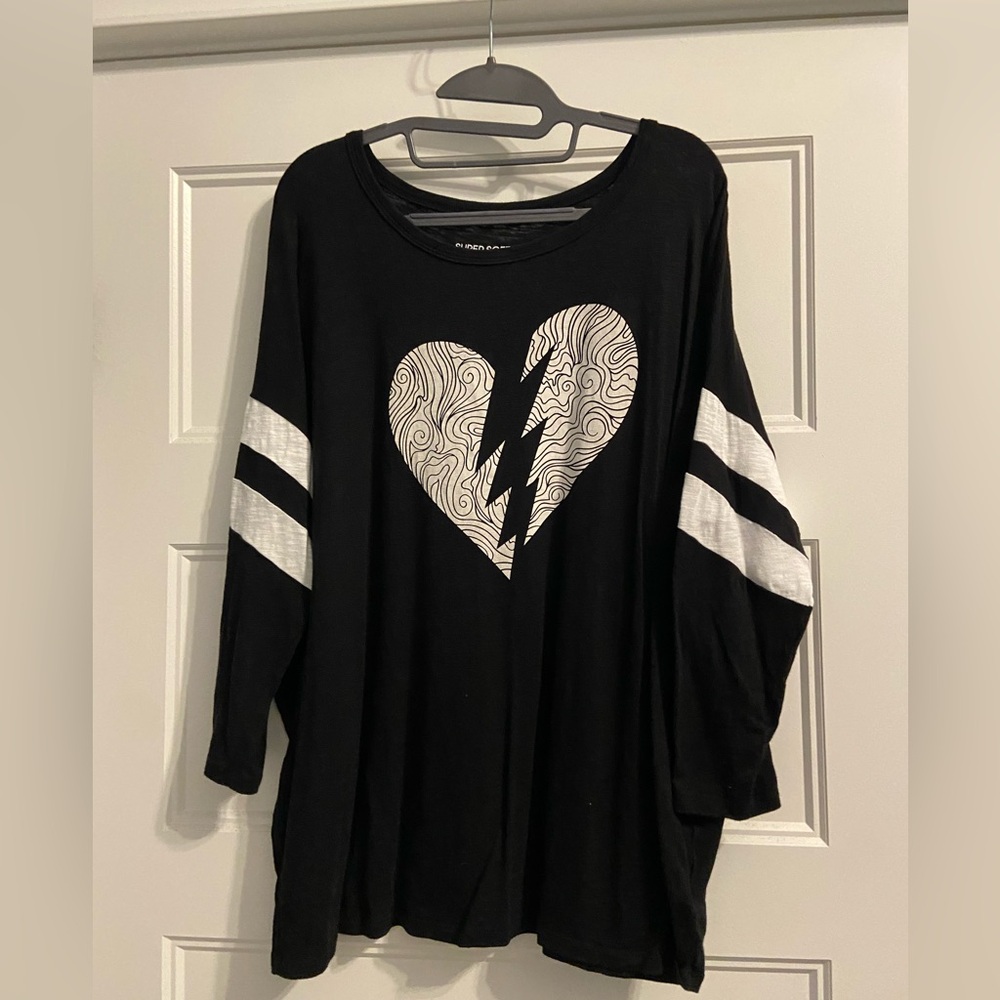 Torrid Super Soft Black Slub Jersey Top